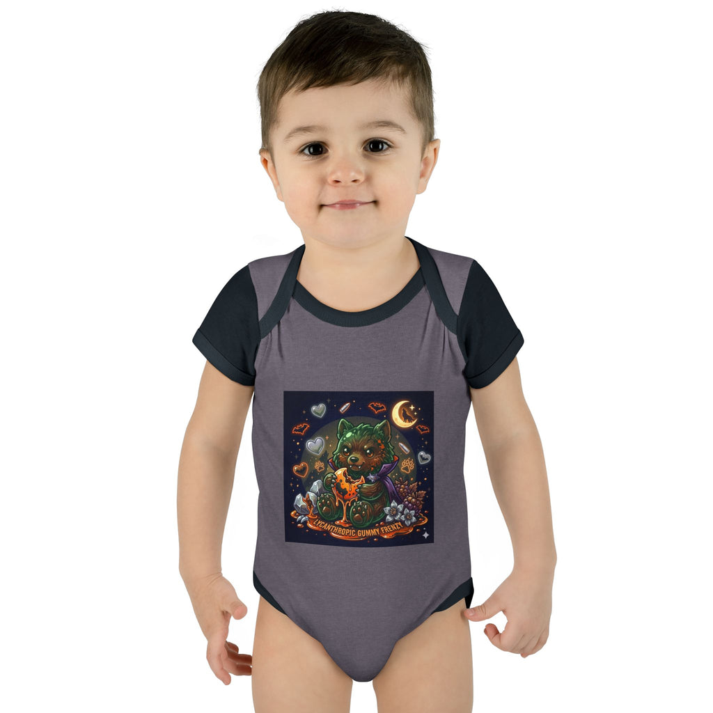 Baby Bodysuit — Cute Halloween Werewolf Gooey Bear
