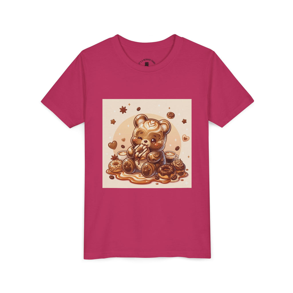 Coffee & Donuts Gooey Gummy Bear Graphic Kids Shirt