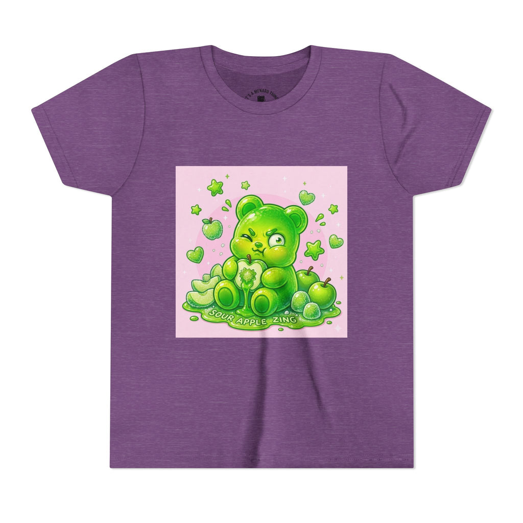 Neon Green Sour Apple Gooey Gummy Bear Graphic Youth Shirt
