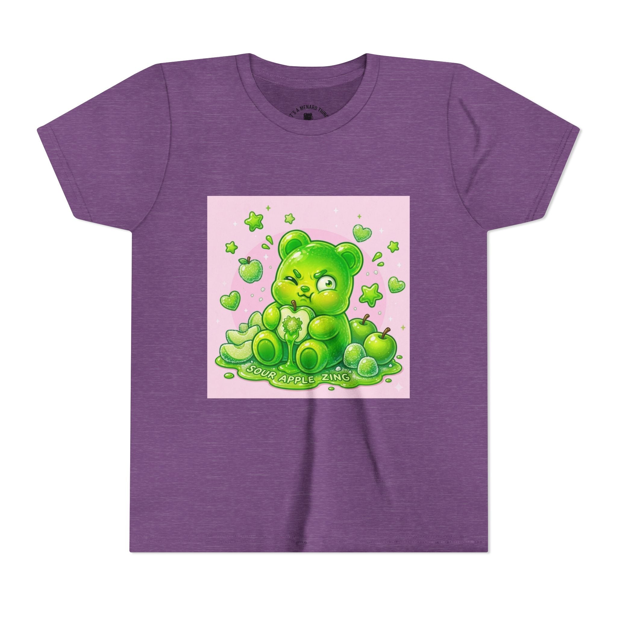 Neon Green Sour Apple Gooey Gummy Bear Graphic Youth Shirt