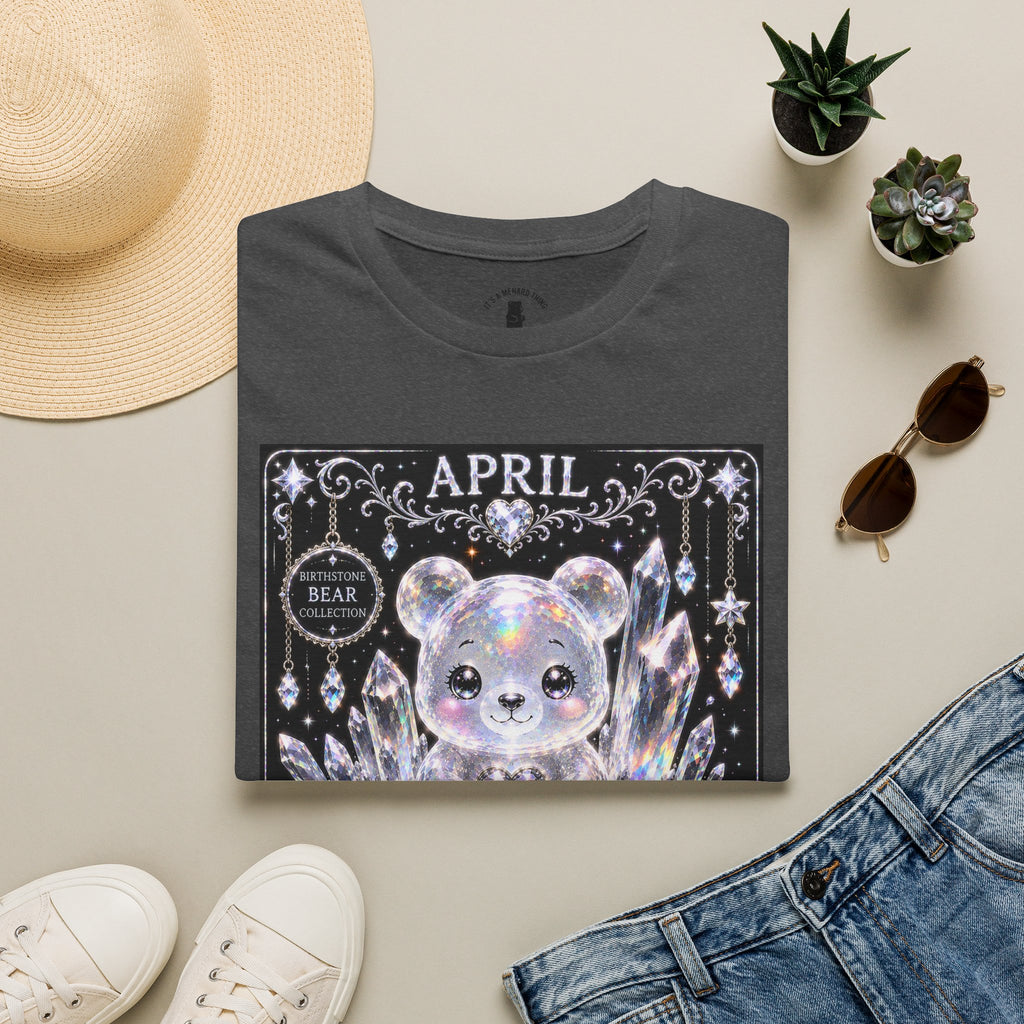 April, Diamond Birthstone Crystal Oozy Bear Friend Special Addition- Graphic Shirt