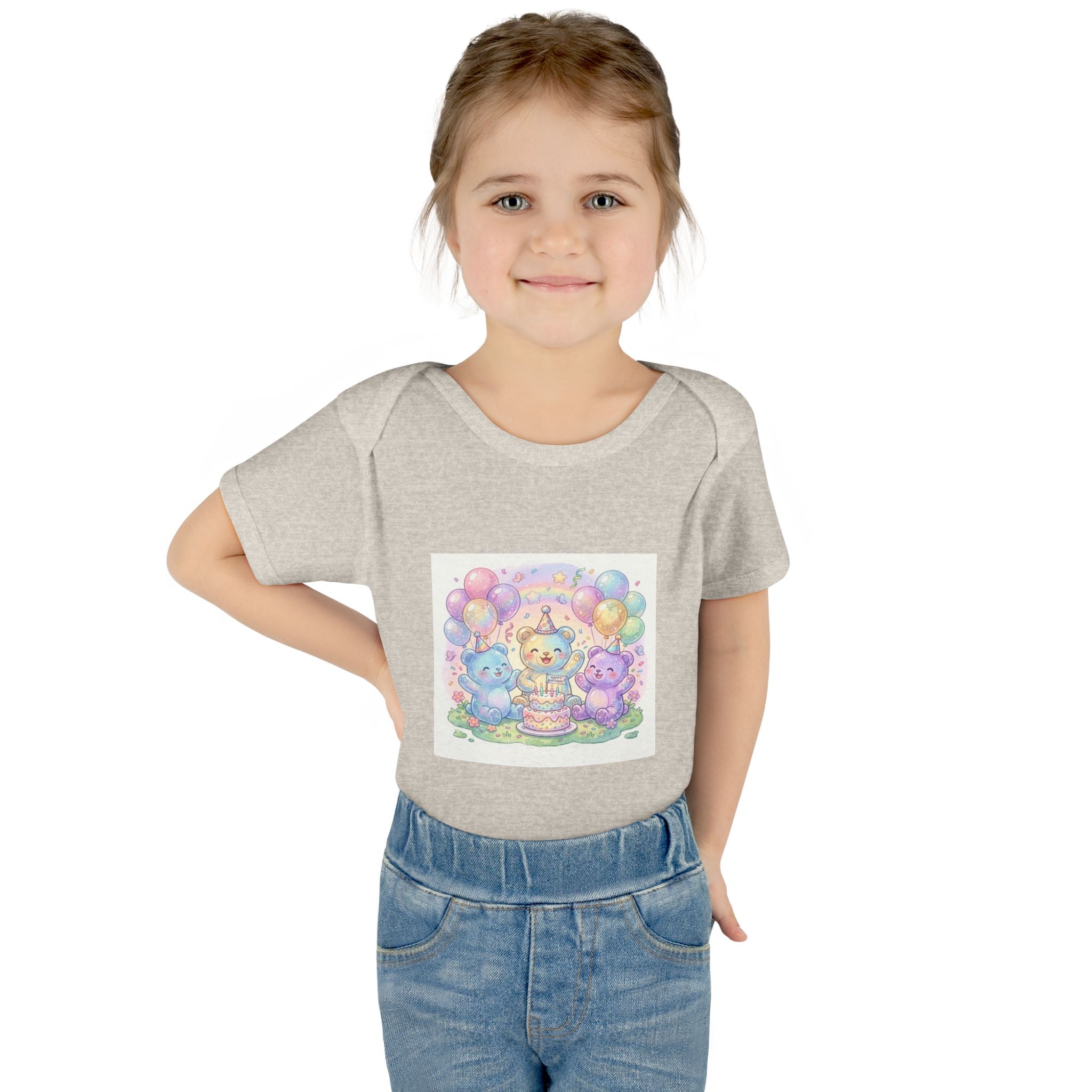 Birthday Gooey Bears, Cake & Balloons Infant Onesie