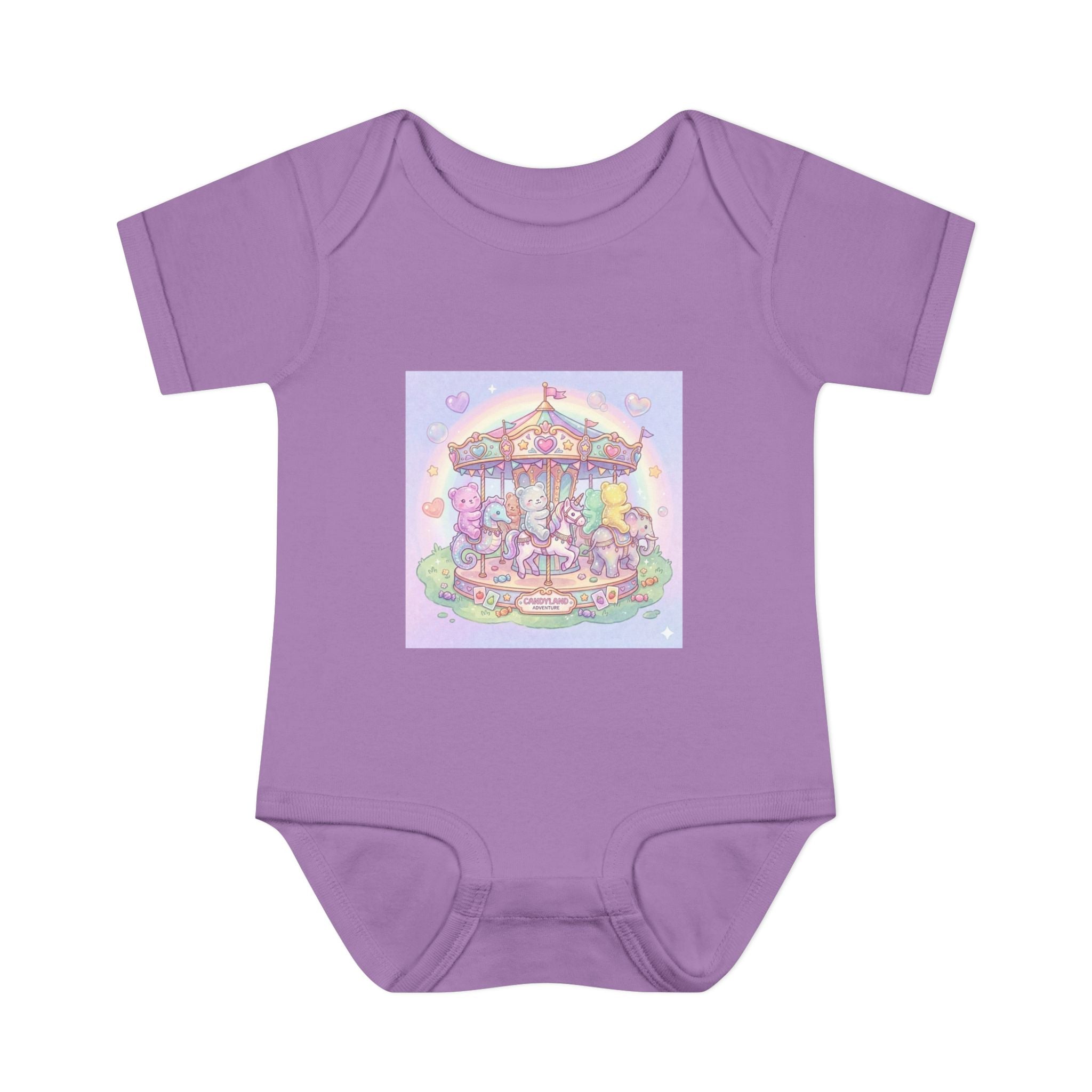 Gooey Gummies Carousel: Pastel Baby Bodysuit