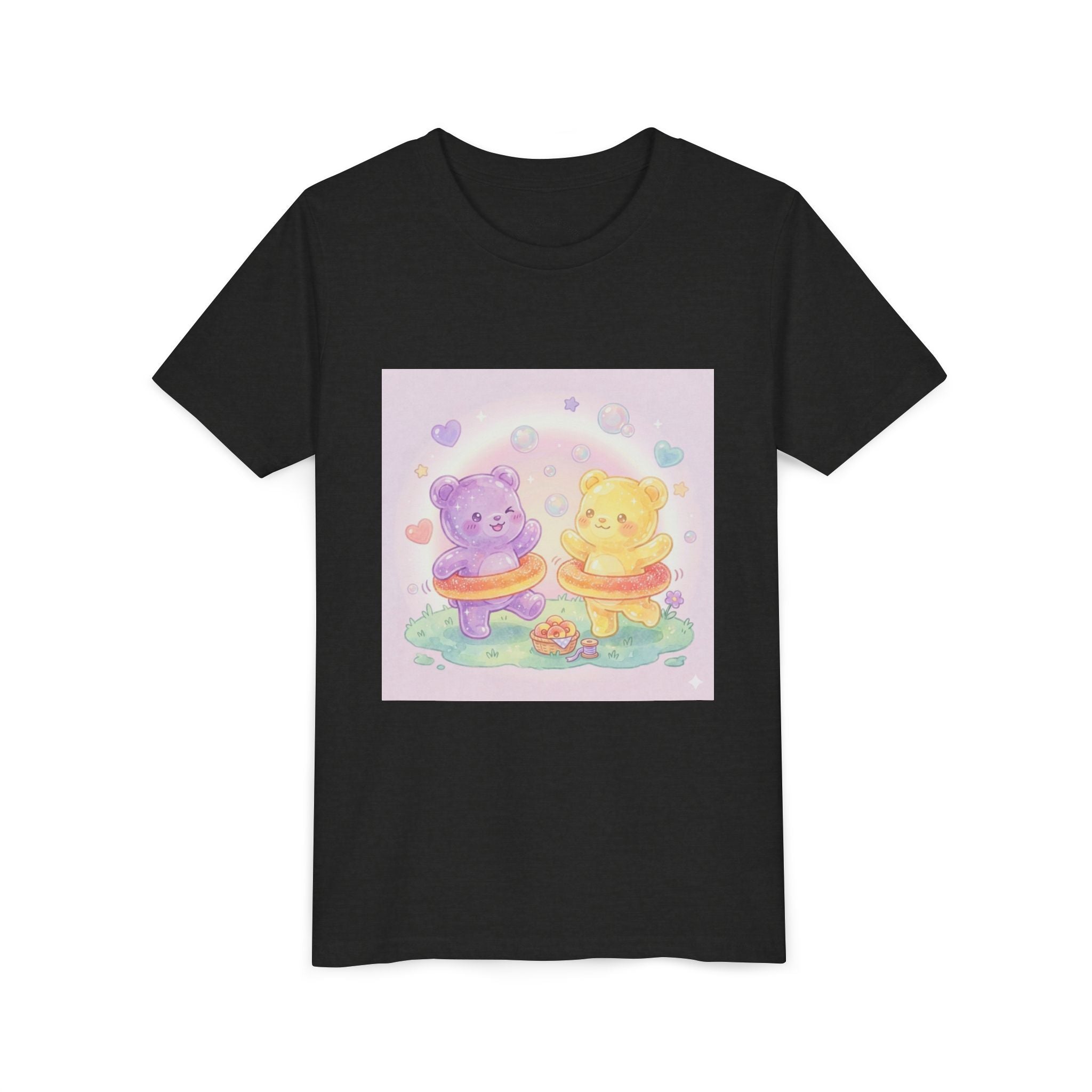 Friendship Peach ring Hula-Hoop Gooey Gummies- Graphic Kids T-Shirt