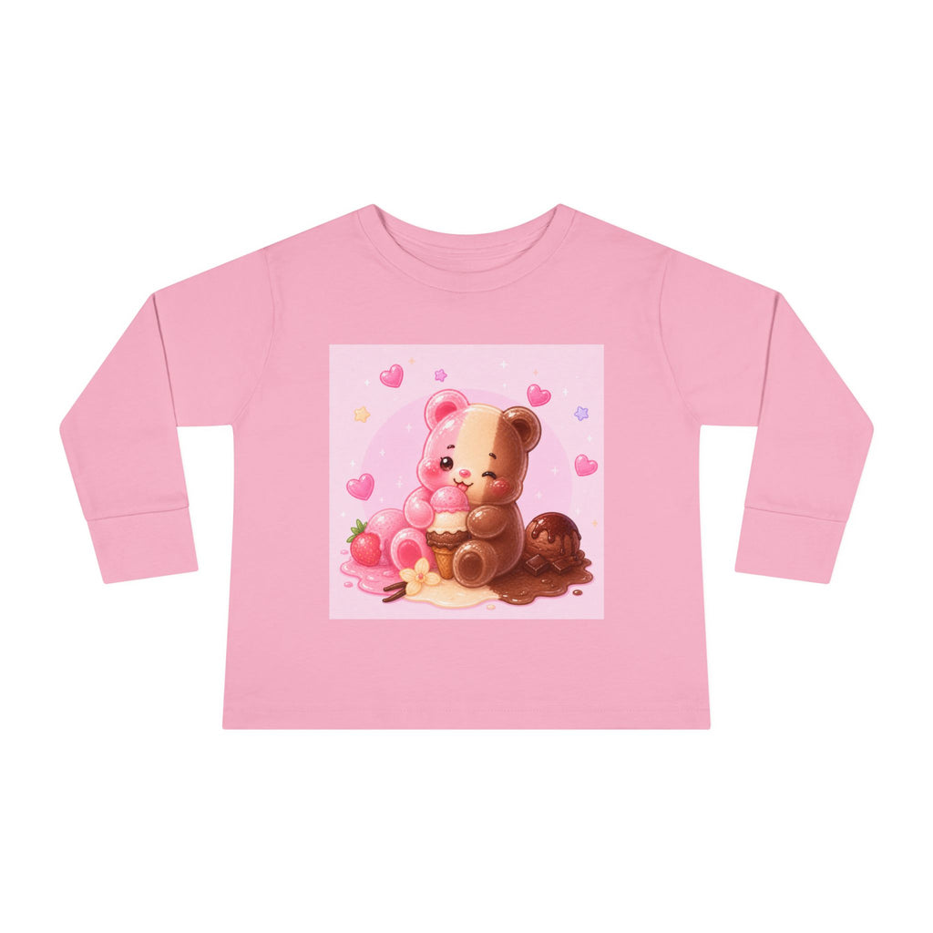 Neapolitan Ice Cream Special, Oozy Bear Gummy Friend- Kids Long Sleeve Shirt