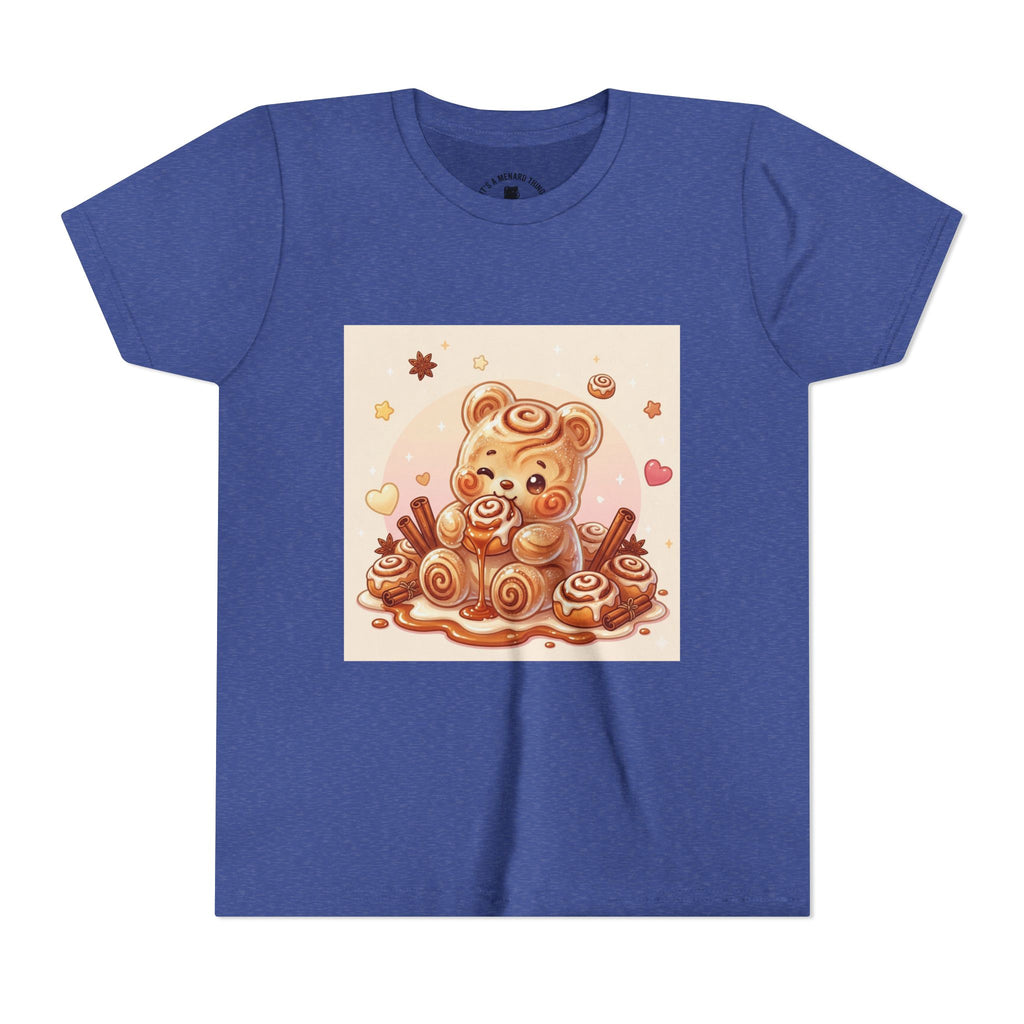 Cinnamon Swirl & Frosting Gooey Gummy Bear Graphic Youth T‑Shirt