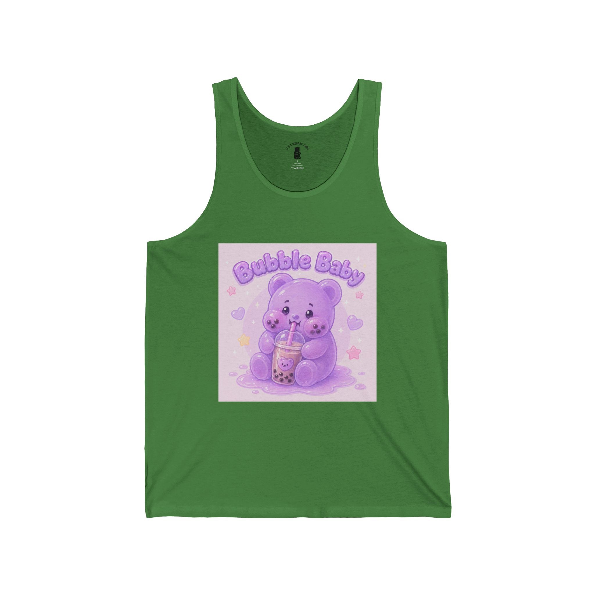 "Bubble Baby" Bubble Boba Tea, Gooey Gummy Bear — Cute Graphic Tank Top