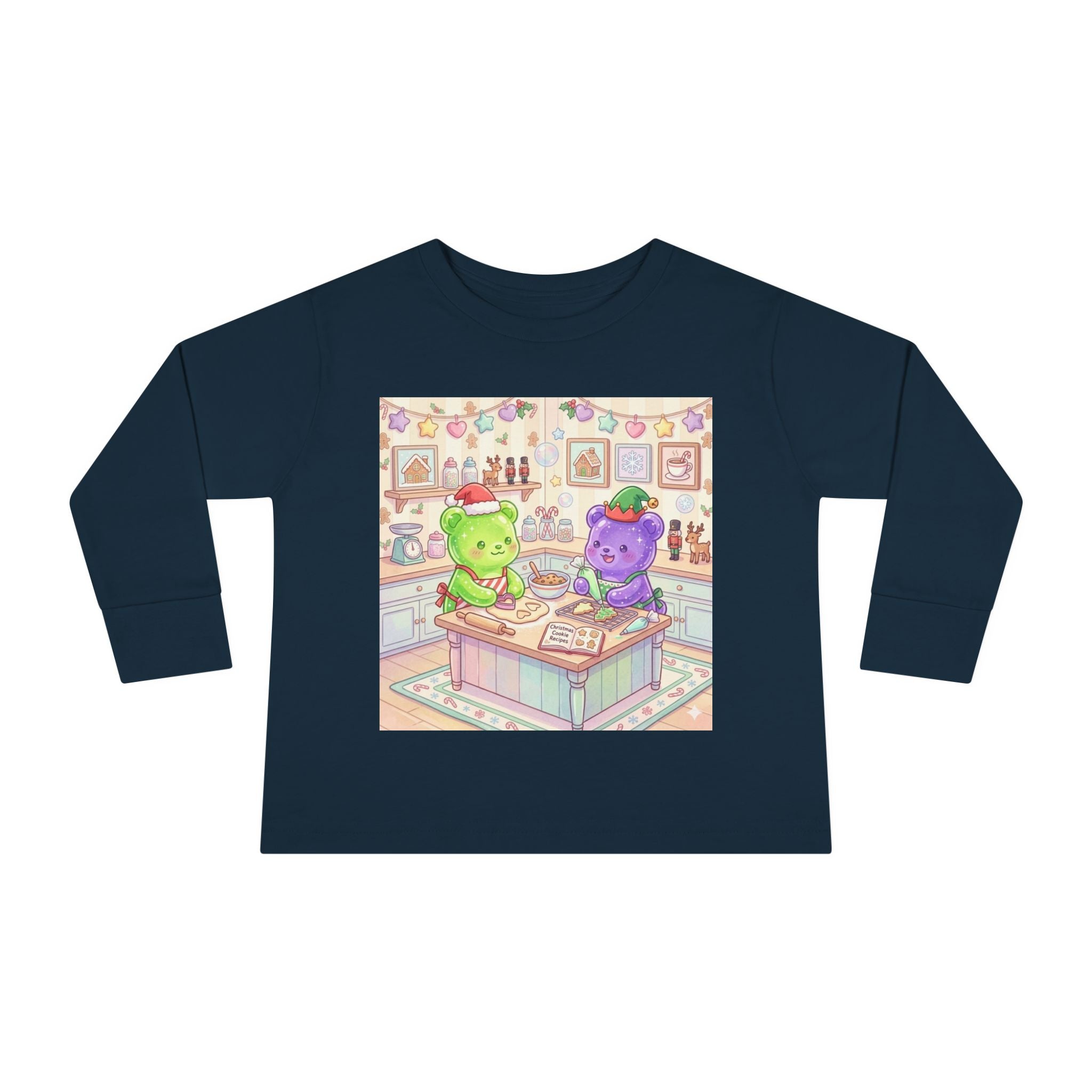 Little Holiday Bakers, Oozy Bear Gummy Friends- Graphic Long Sleeve Shirt