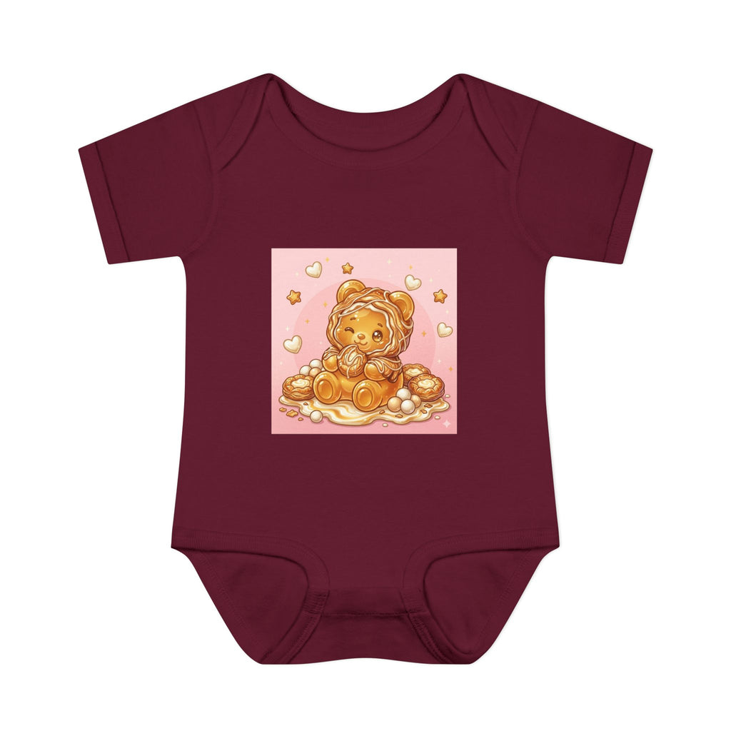 Cheese Danish Gooey Gummy bear in Puff PJs- Baby Onesie