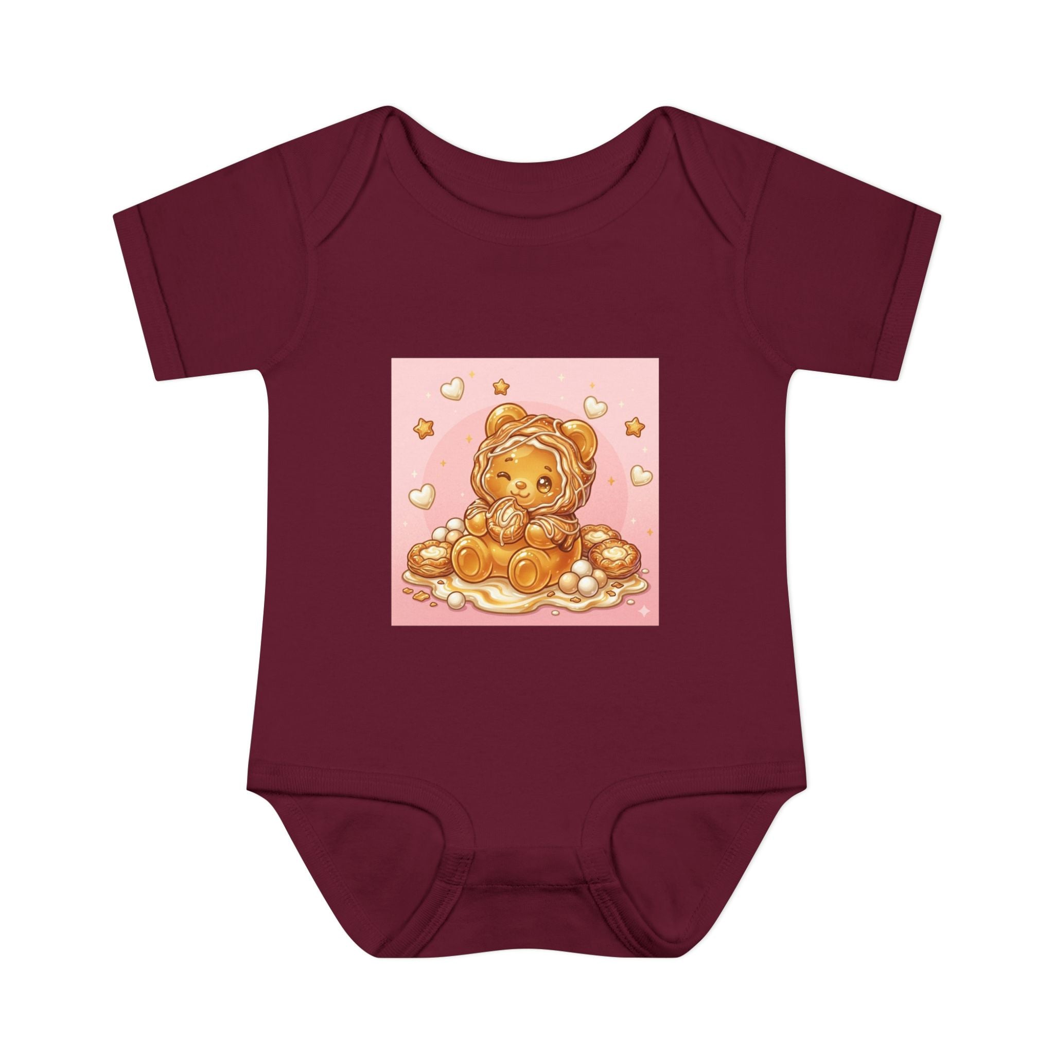 Cheese Danish Gooey Gummy bear in Puff PJs- Baby Onesie