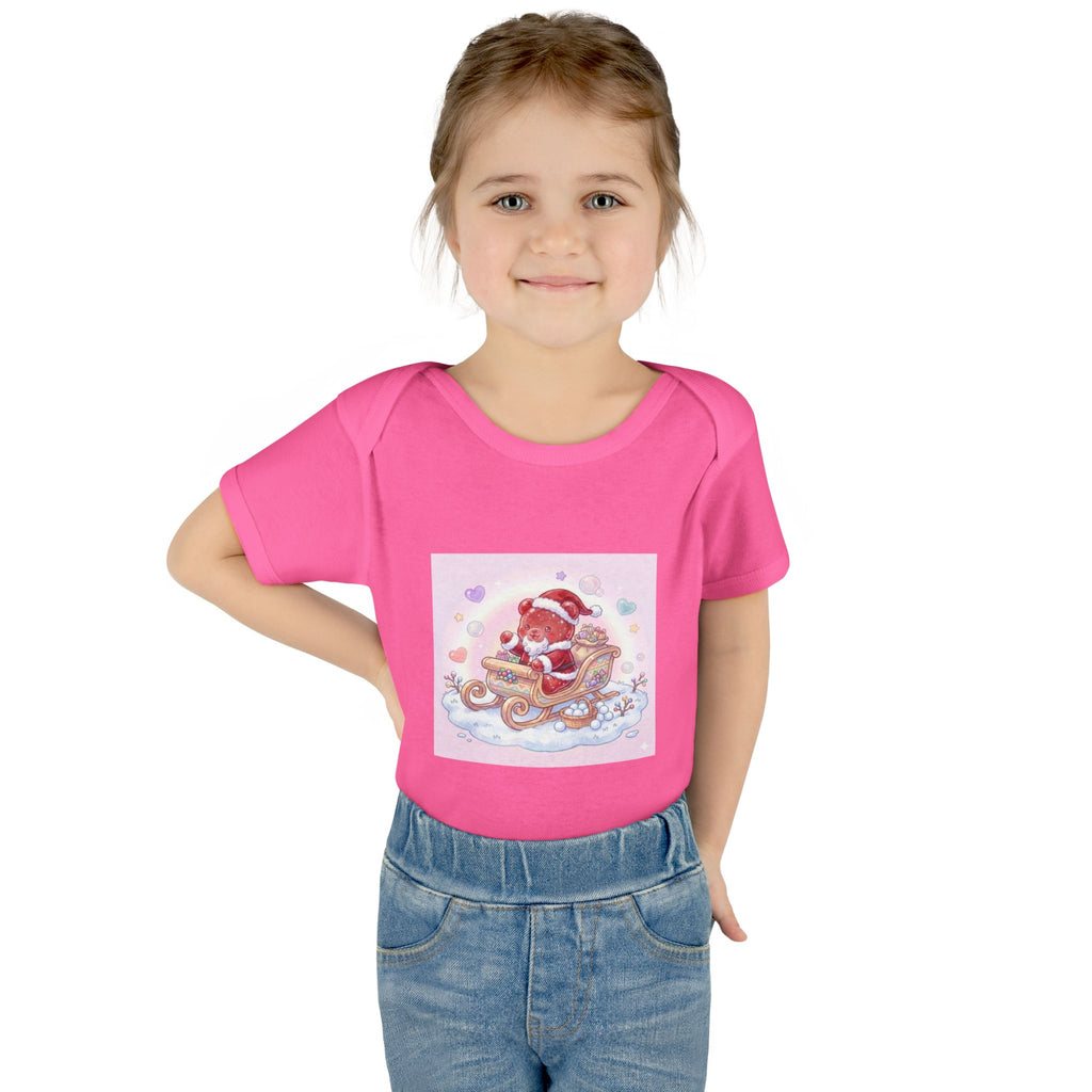 Baby Bodysuit – Gooey Gummy Santa in Sleigh Christmas Infant Onesie