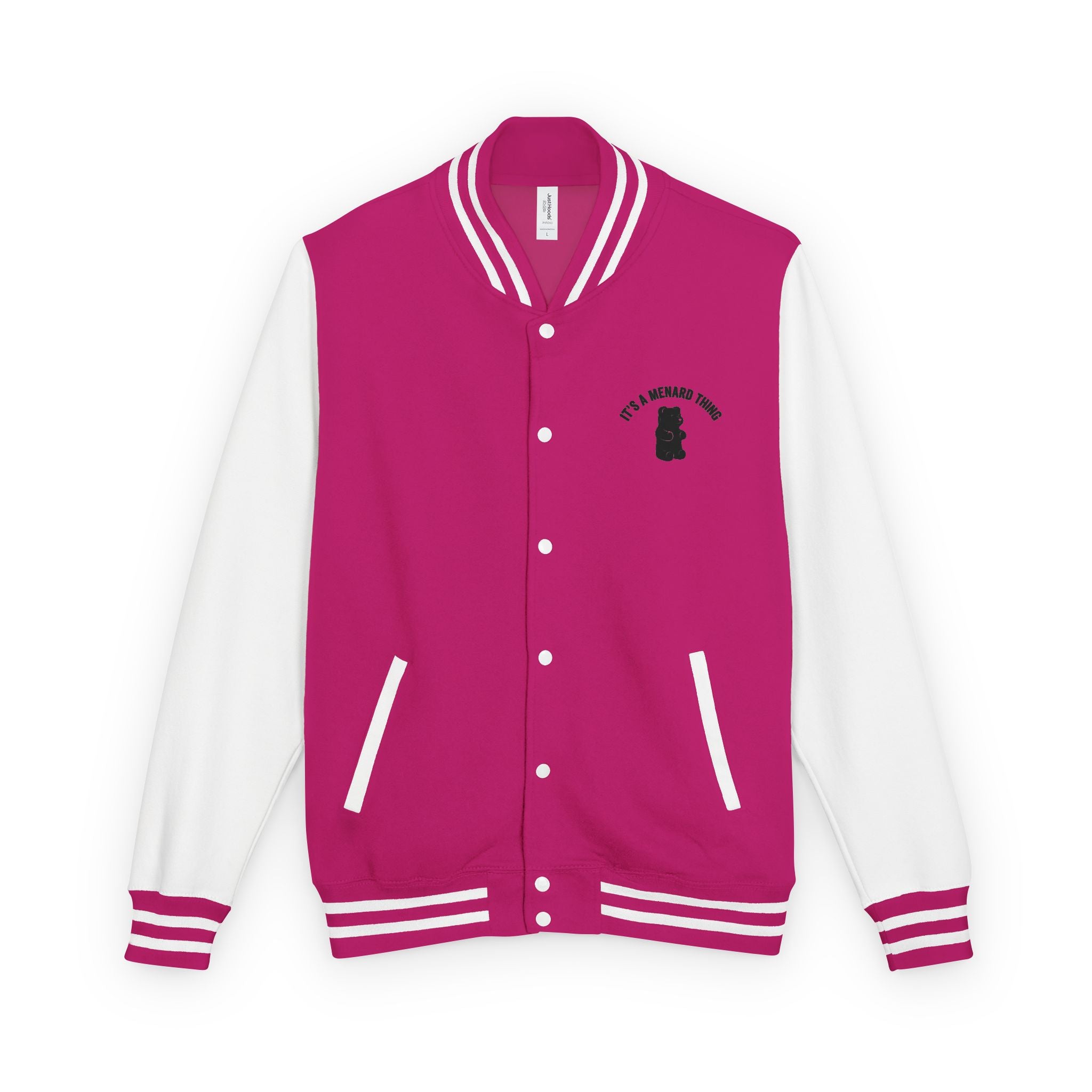 Blooming White Rose, Gooey Gummy Bear Friend- Kawaii Graphic Jacket