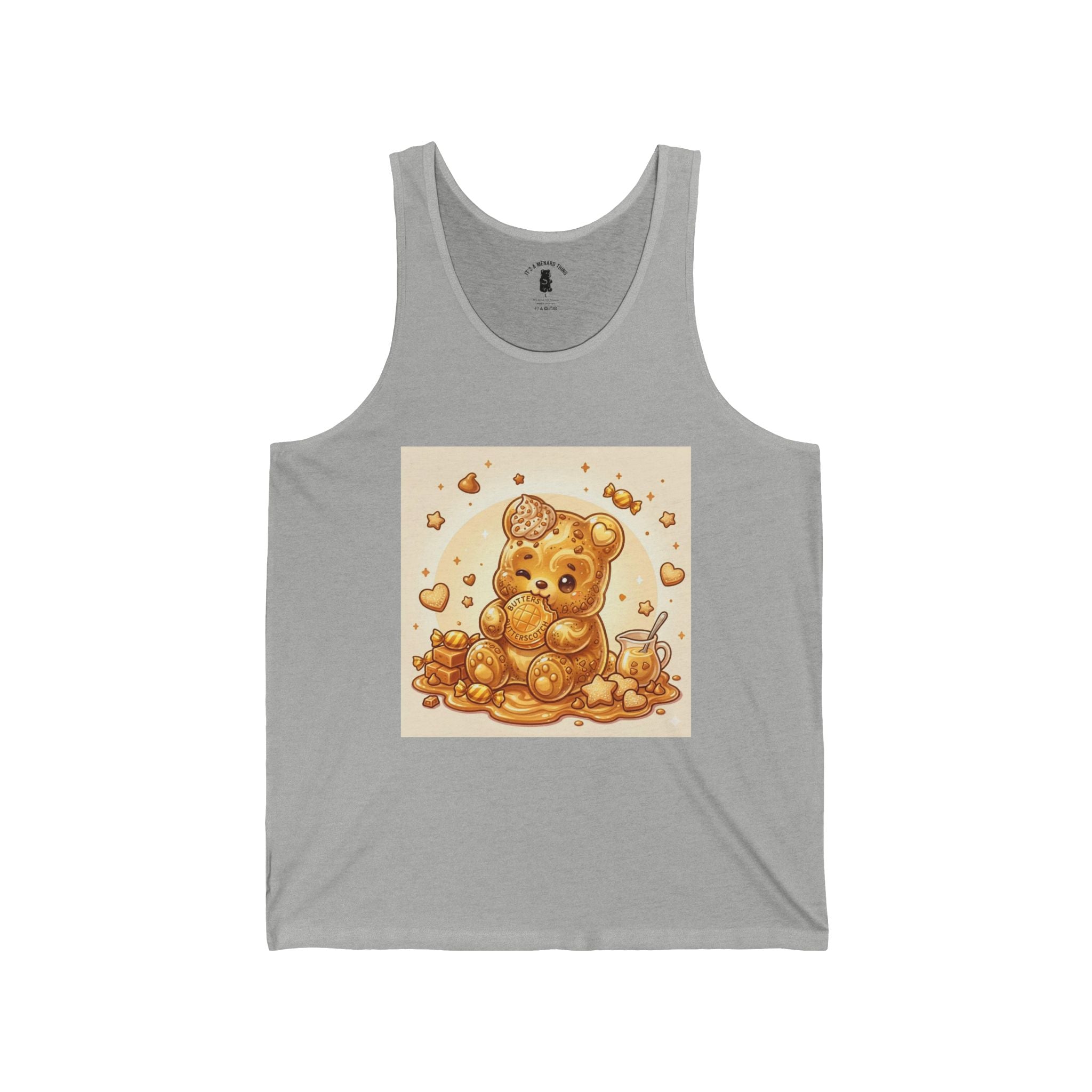 Butterscotch Golden Gooey Gummy Bear Friend — Cute Graphic Tank Top
