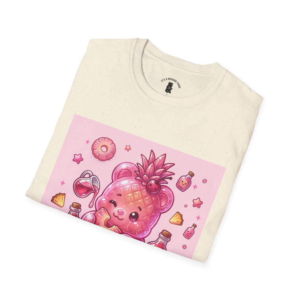 Exotic Pink Pineapple Gooey Gummy Bear — Kawaii Graphic T-Shirt