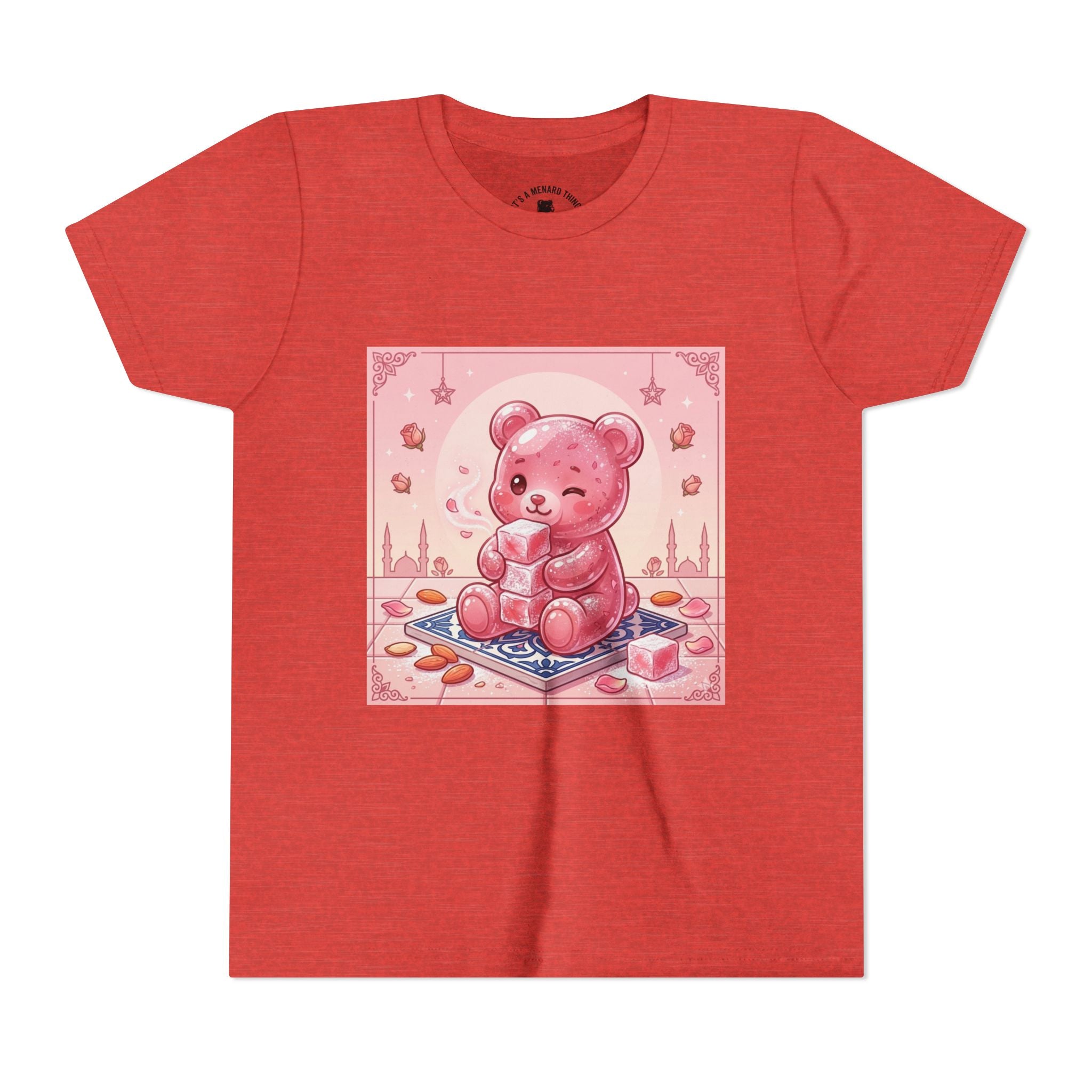 Turkish Delight Rose Water Gooey Gummy Bear- Illustration Youth T-Shirt