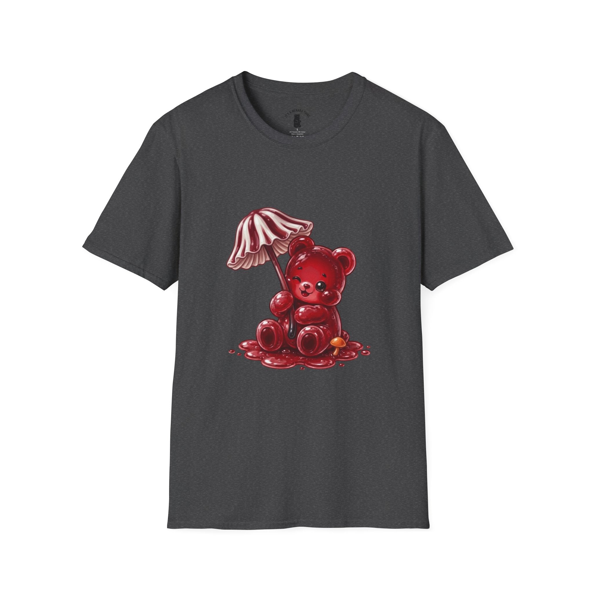 Special Red Stripped Mushroom Umbrella, Oozy Bear Gummy Friend- Graphic Shirt