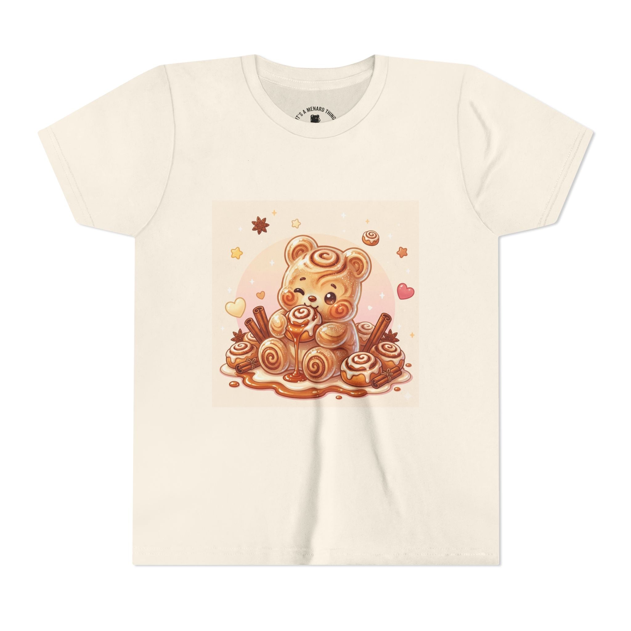 Cinnamon Swirl & Frosting Gooey Gummy Bear Graphic Youth T‑Shirt