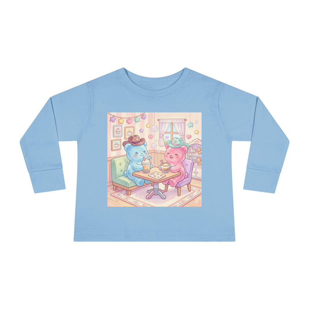 Cowboy Coffee Break, Oozy Bear Duo Friends- Graphic Long Sleeve Shirt