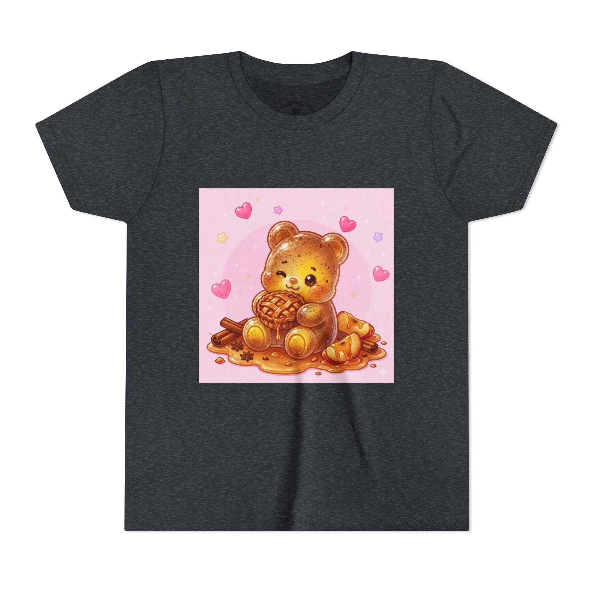 Warm Apple Cinnamon Pie Gooey Gummy Bear Hearts Youth Tee