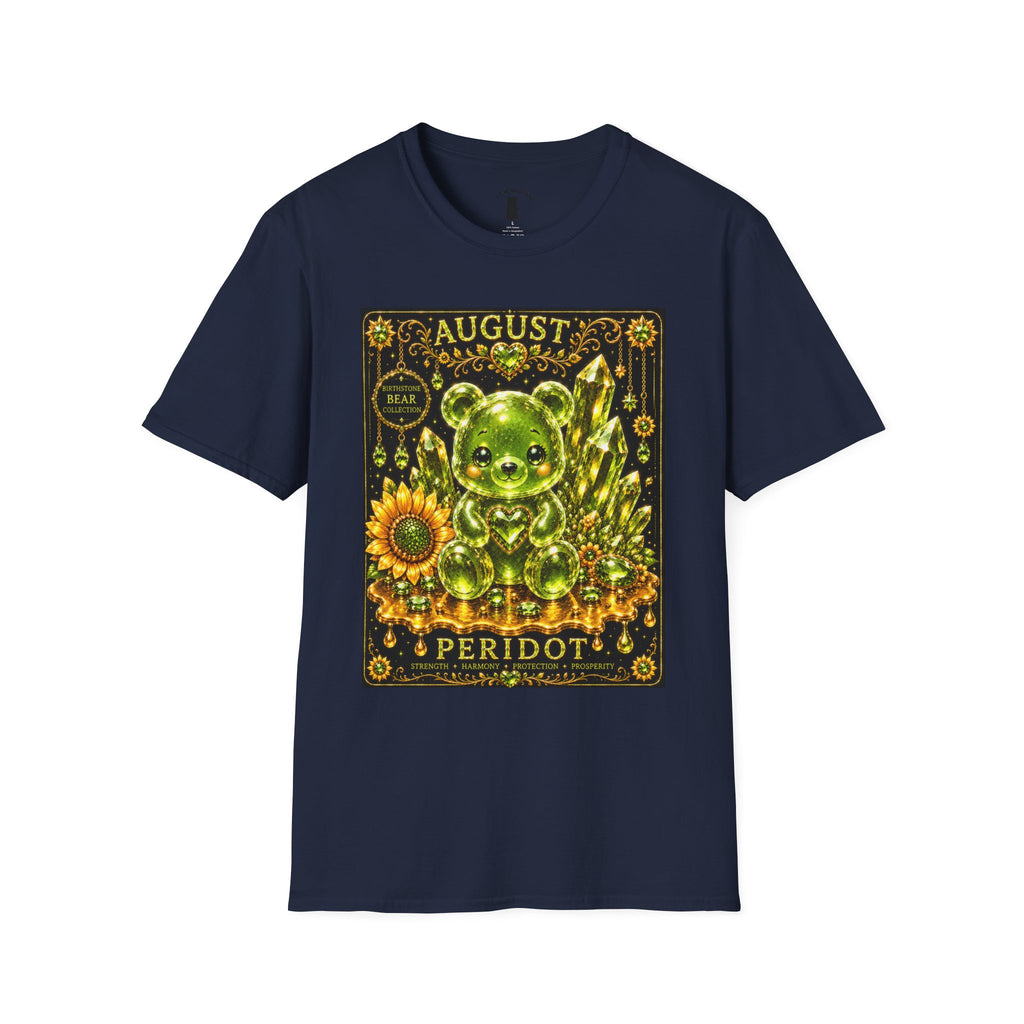 August Peridot Birthstone Oozy Bear Addition- Graphic Shirt