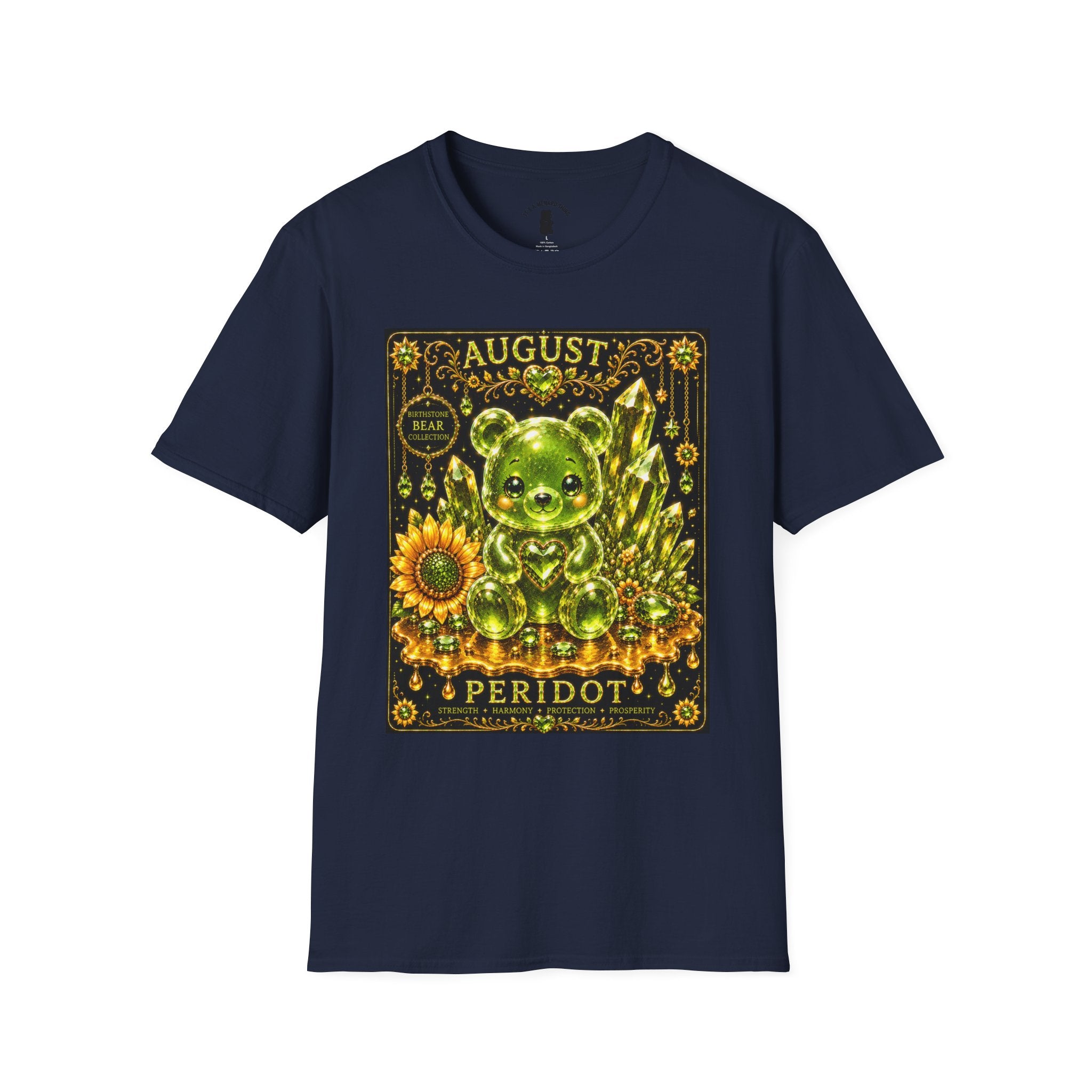 August Peridot Birthstone Oozy Bear Addition- Graphic Shirt