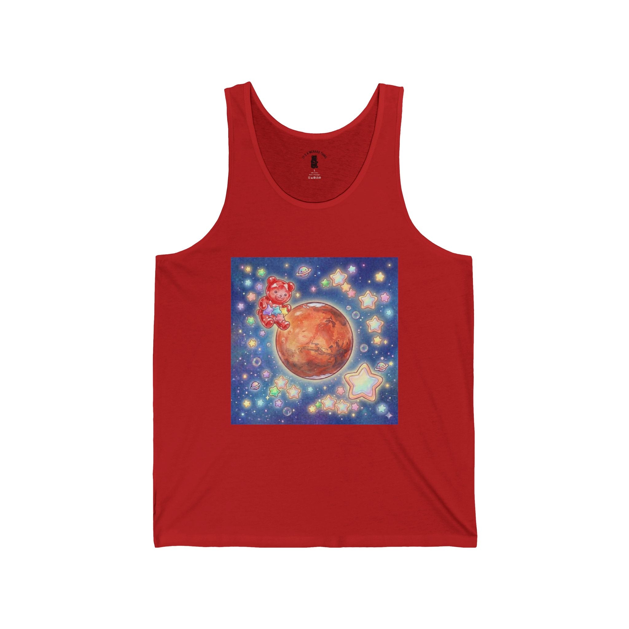 Take me To Mars Home, Special Crystal Red Gooey Gummy Bear— Kawaii Graphic Design