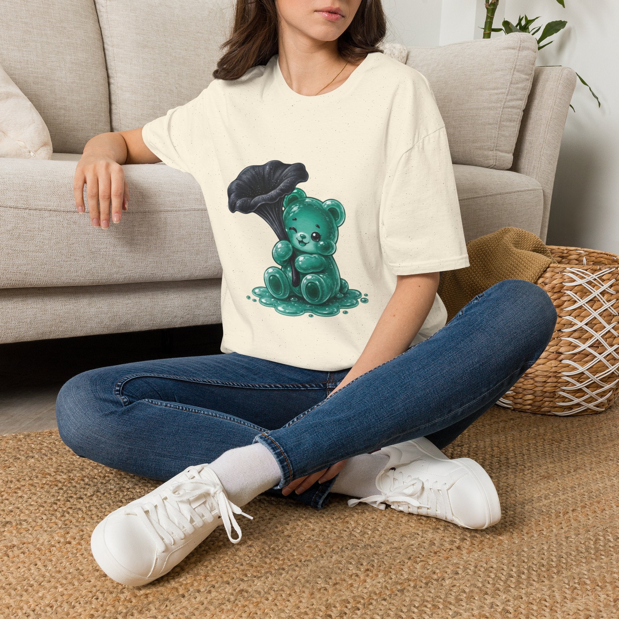 Black Trumpet Mushroom, Teal Special Oozy Bear Gummy Special- Graphic Shirt