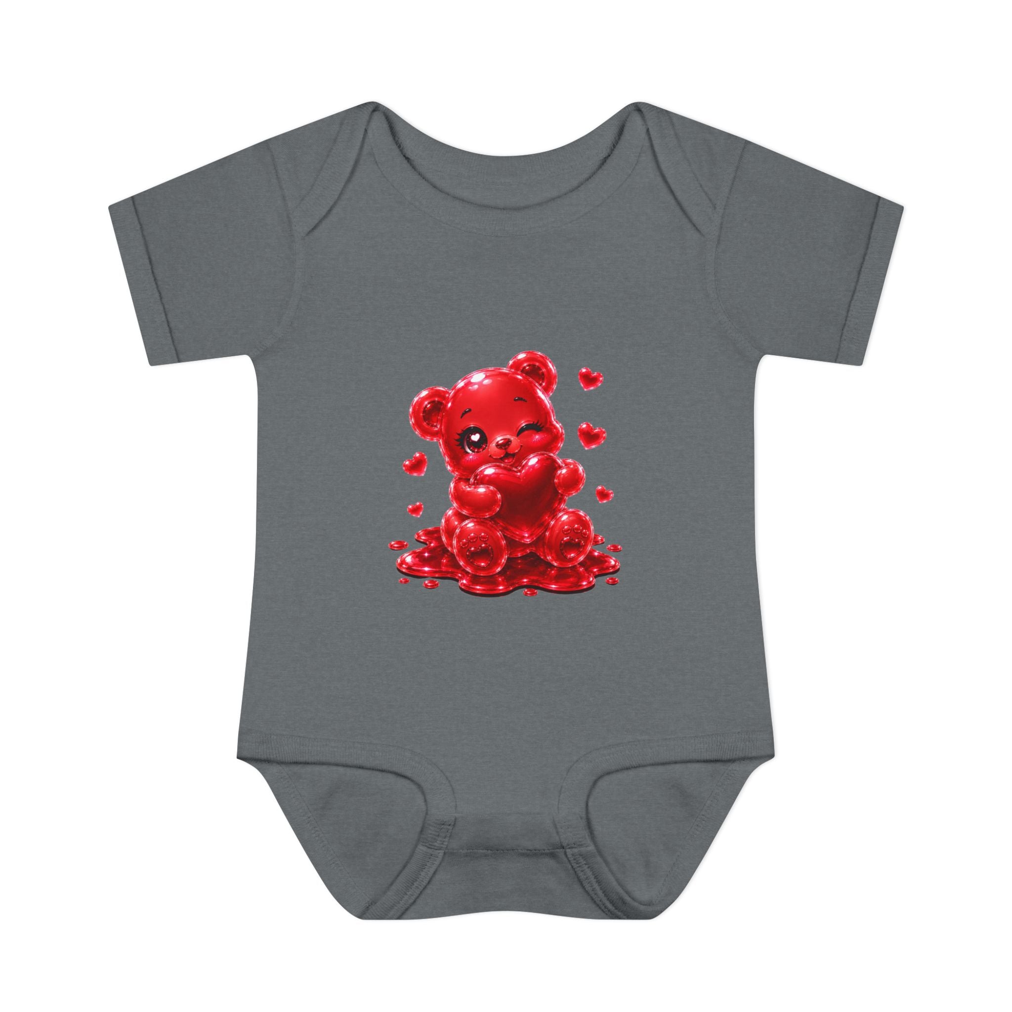 Special Red Heart Oozy Bear Baby Gummy Cutie Addition- Graphic Onesie