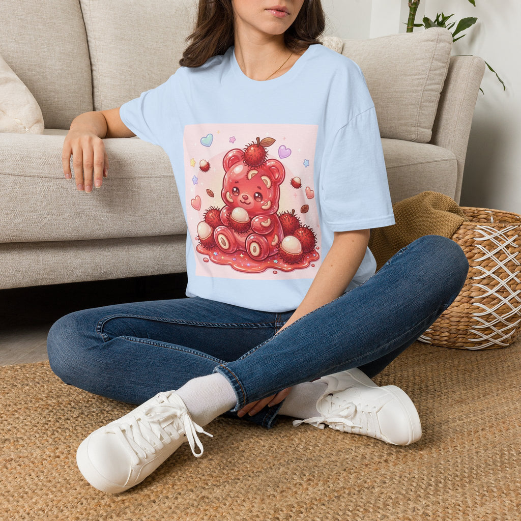 Frech Lychee Fruit, Yummy Oozy Gummy Bear Friend— Kawaii Graphic Shirt