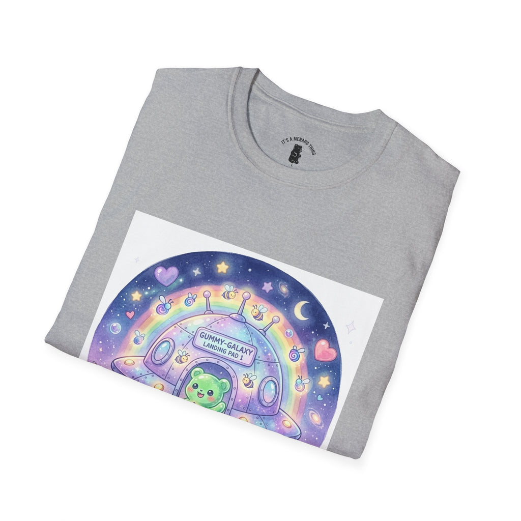 Alien Spaceship, Green Gooey Gummy Space Friend— Kawaii UFO Design