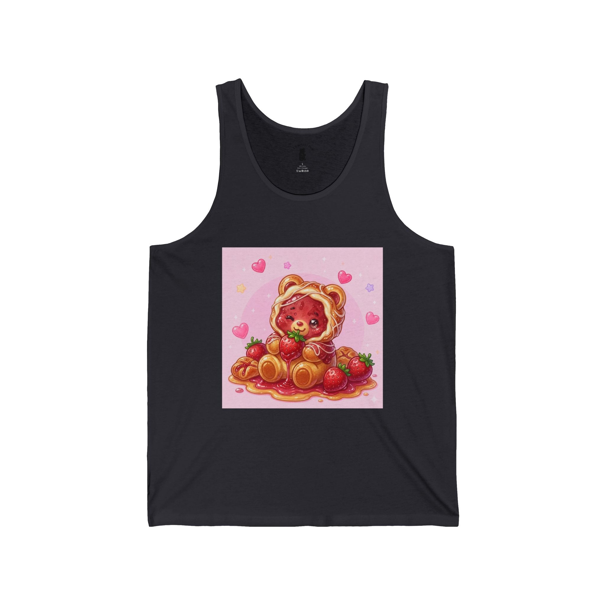 Strawberry Danish Special, Puff PJ Gooey Gummy Bear — Kawaii Graphic Tank Top
