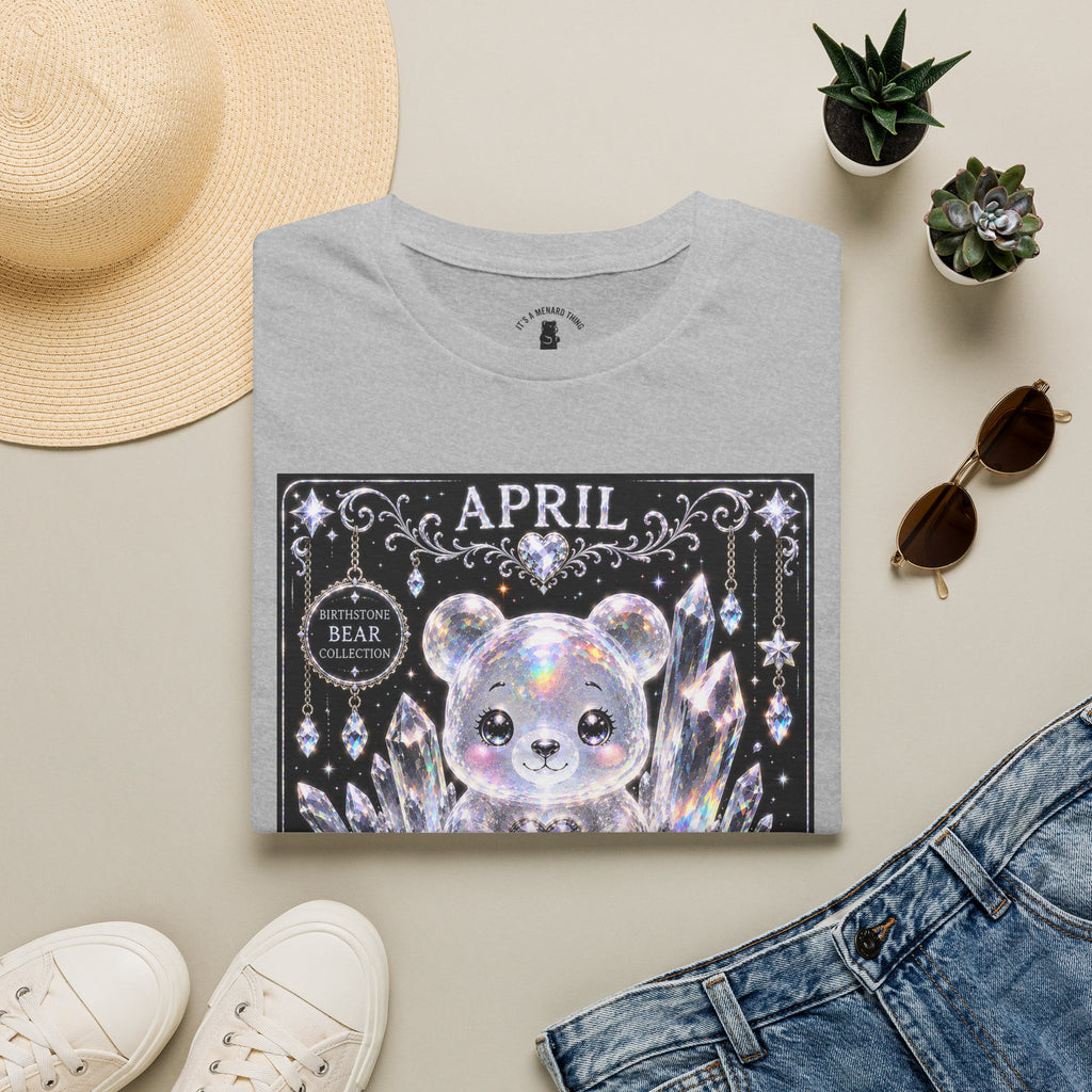 April, Diamond Birthstone Crystal Oozy Bear Friend Special Addition- Graphic Shirt