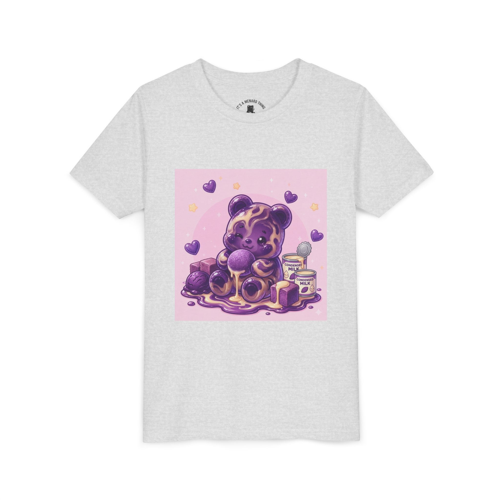Ube & Condensed Milk Snack roll Gooey Gummy Bear Graphic Youth T-Shirt