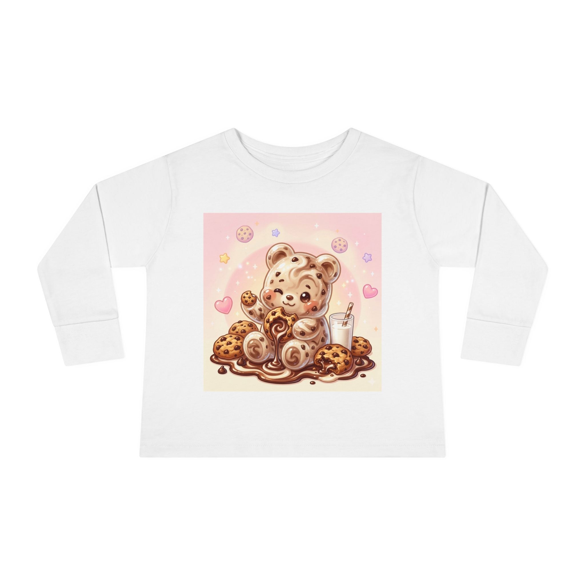 Milk & Cookies, Fudge Oozy Bear Gummy Friend- Kids Graphic Long sleeve Shirt