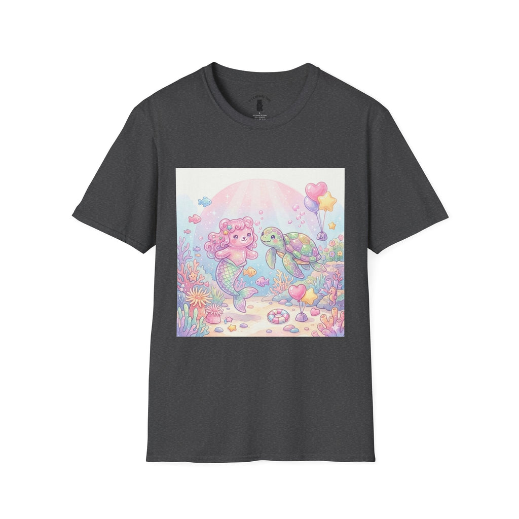 Pink Gummy Mermaid & Turtle friend, Gooey Gummy Freinds- Kawaii Graphic T-Shirt