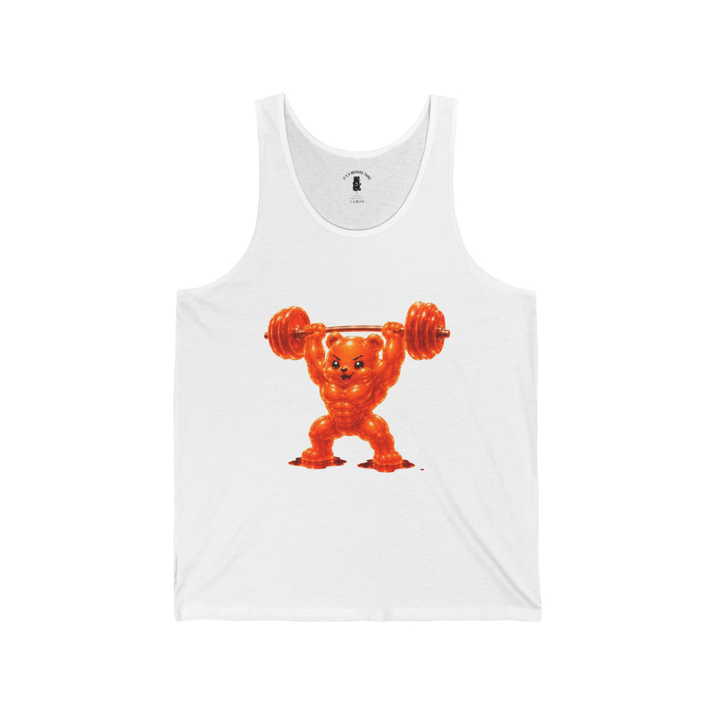 Shredded Orange Buff Oozy Bear, Special Addition Gym Style- Graphic Tank Top