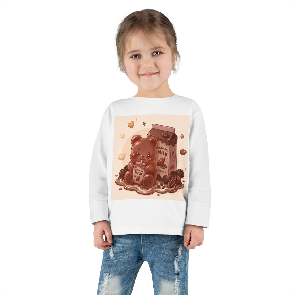 Chocolate Milk Oozy Bear- Graphic Long Sleeve Shirt