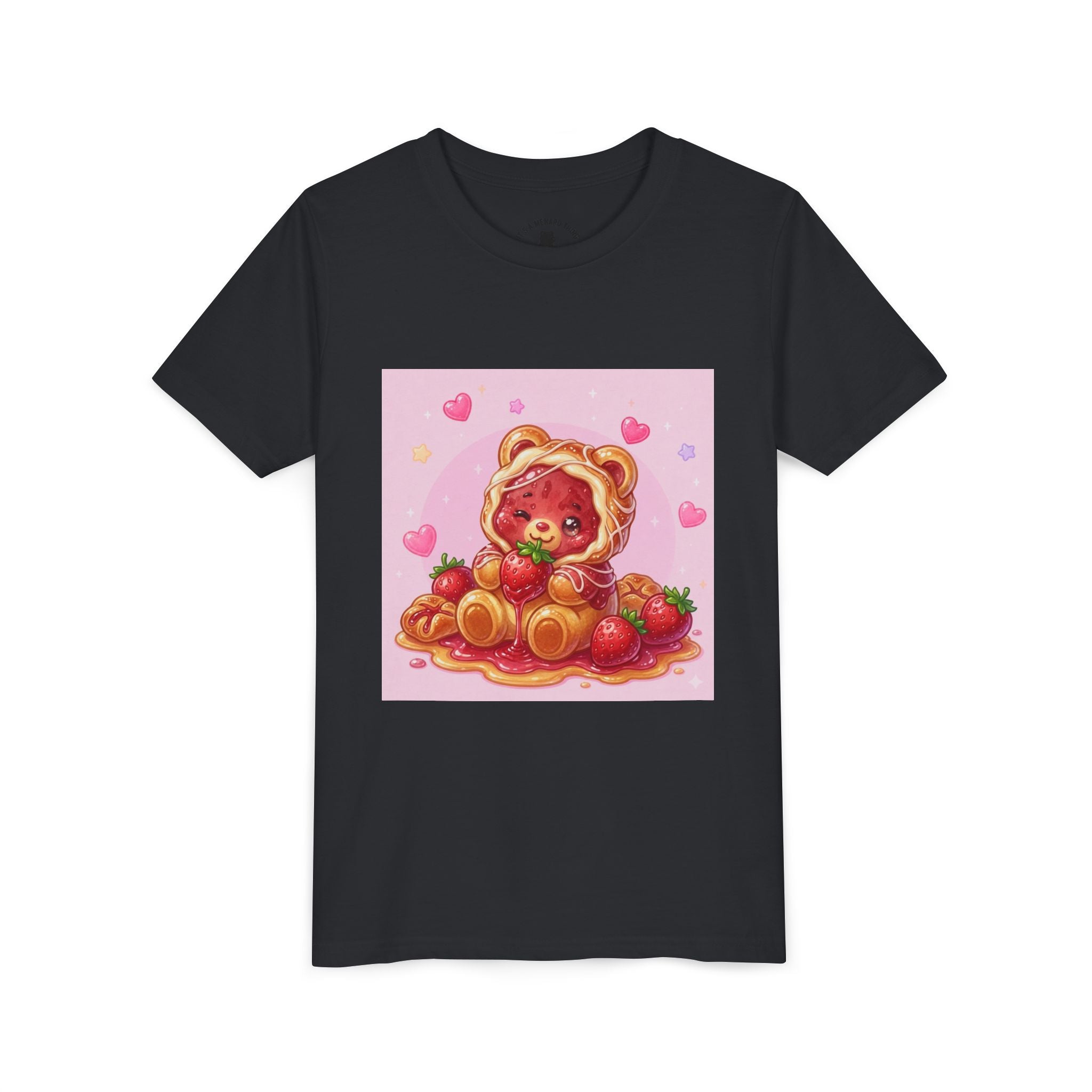 Strawberry Danish Gooey Gummy Bear Graphic Kids T‑Shirt