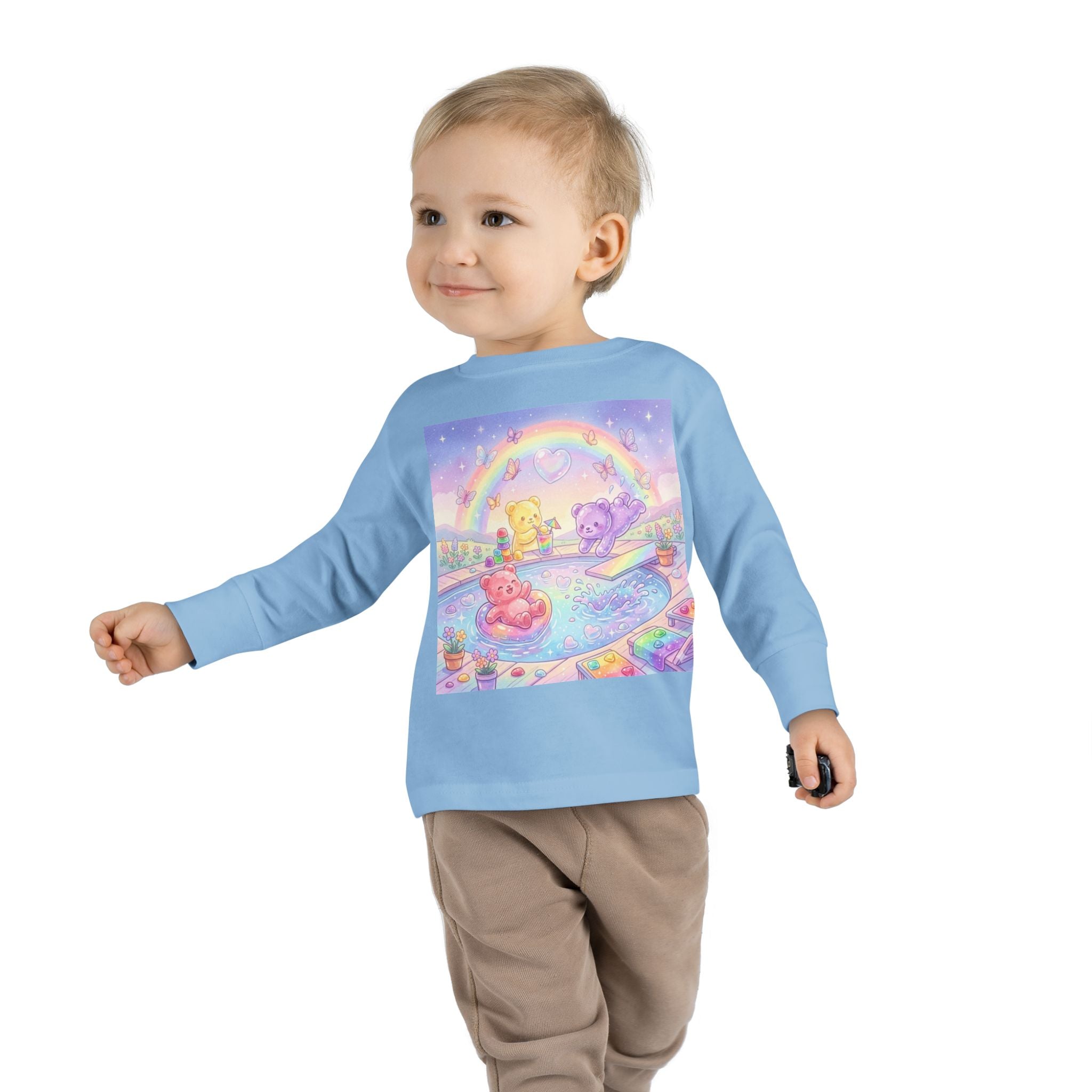 Pool Party, Swim Time Oozy Bear Summer Friends Group- Graphic Long Sleeve Shirt