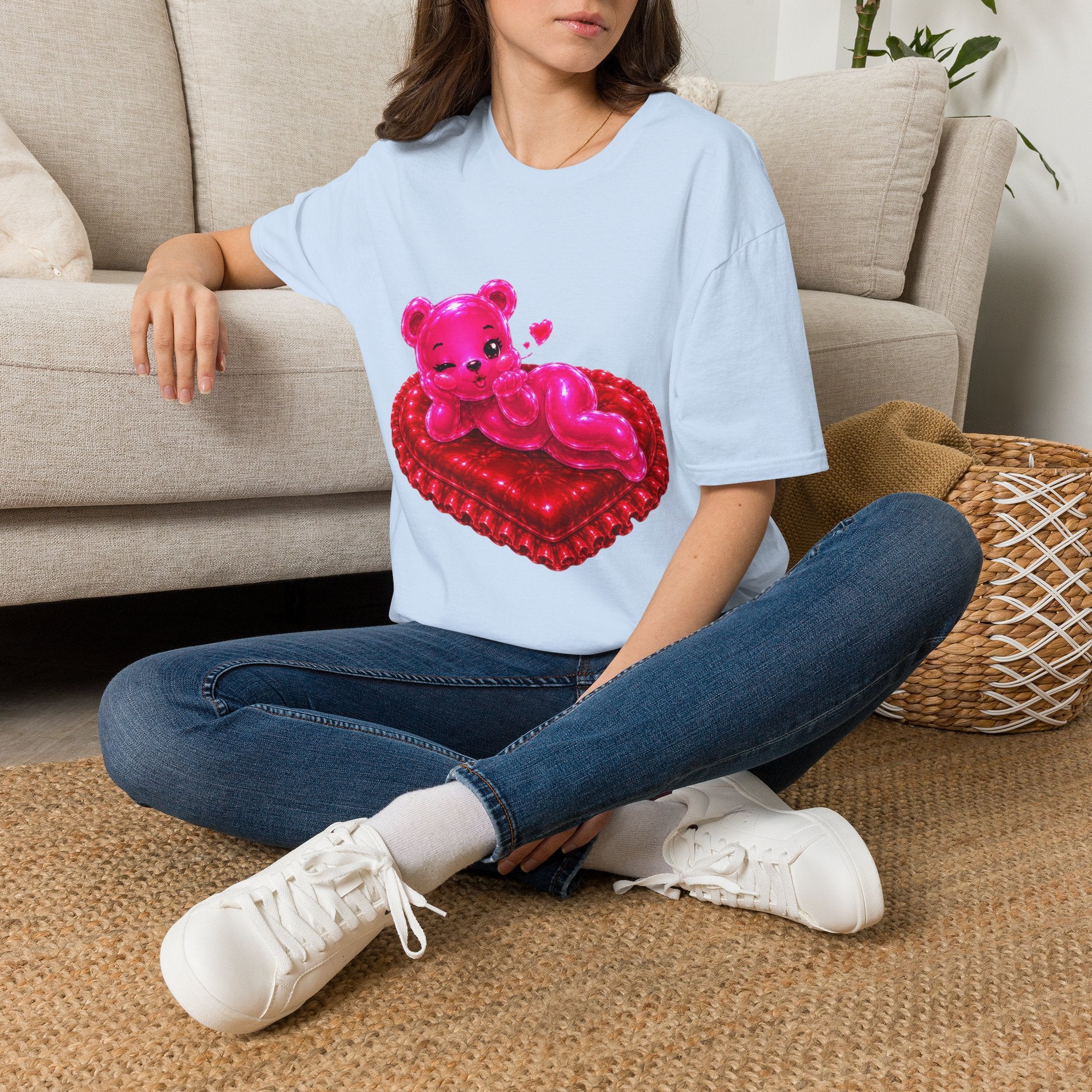 Valentines Addtion, Love me Long time Oozy Bear- Graphic Shirt (Adult Only)