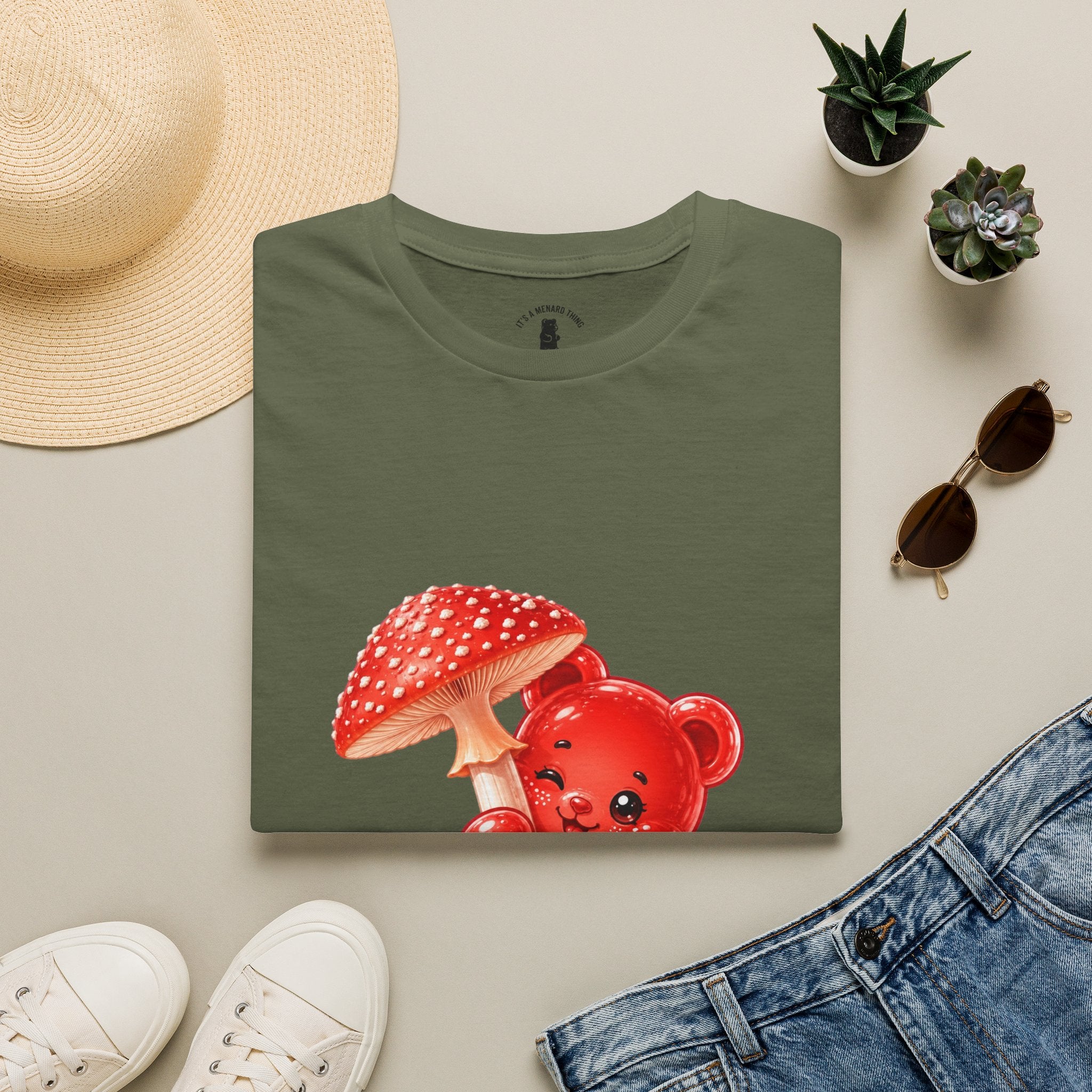 The Fly Agaric Fungi Special, Red Oozy Bear Gummy Friend- Graphic Shirt