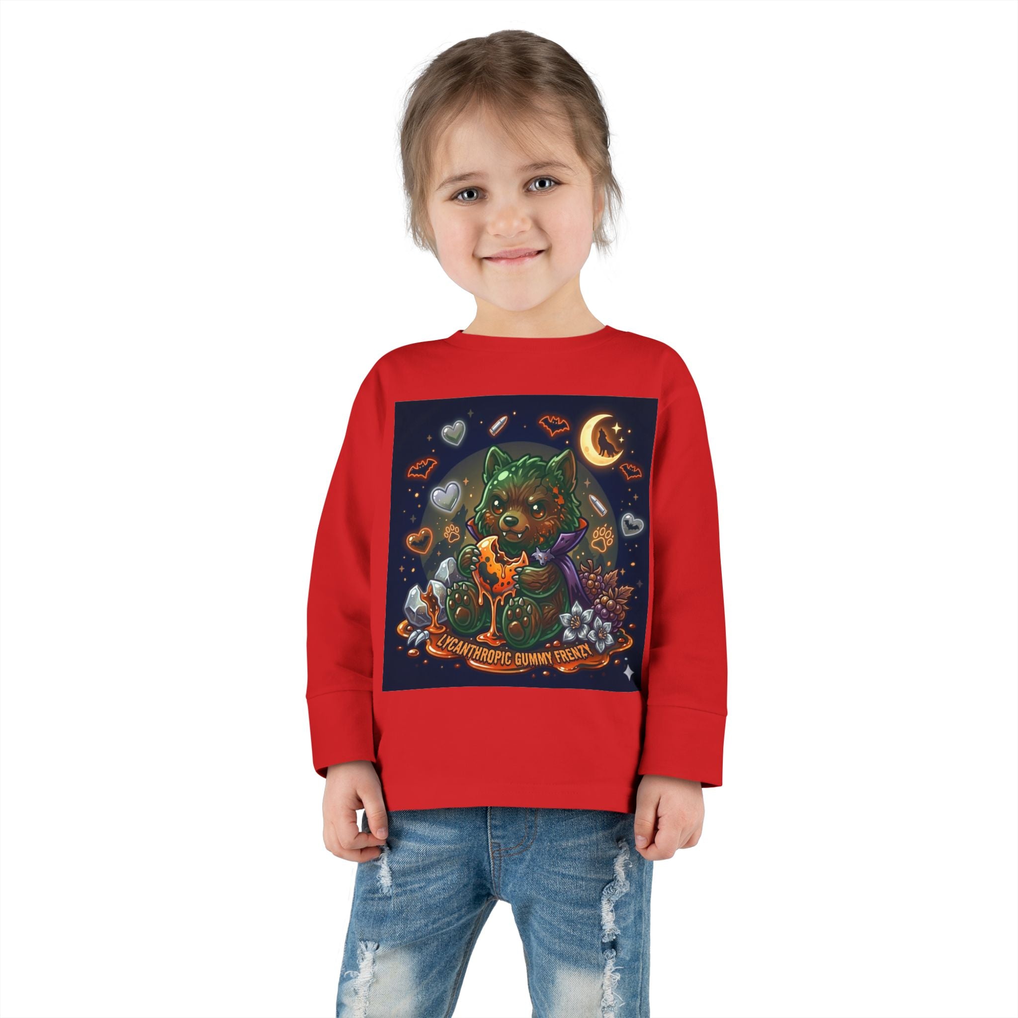 Werewolf Oozy Bear Gummy Halloween Special- Graphic Long Sleeve Shirt