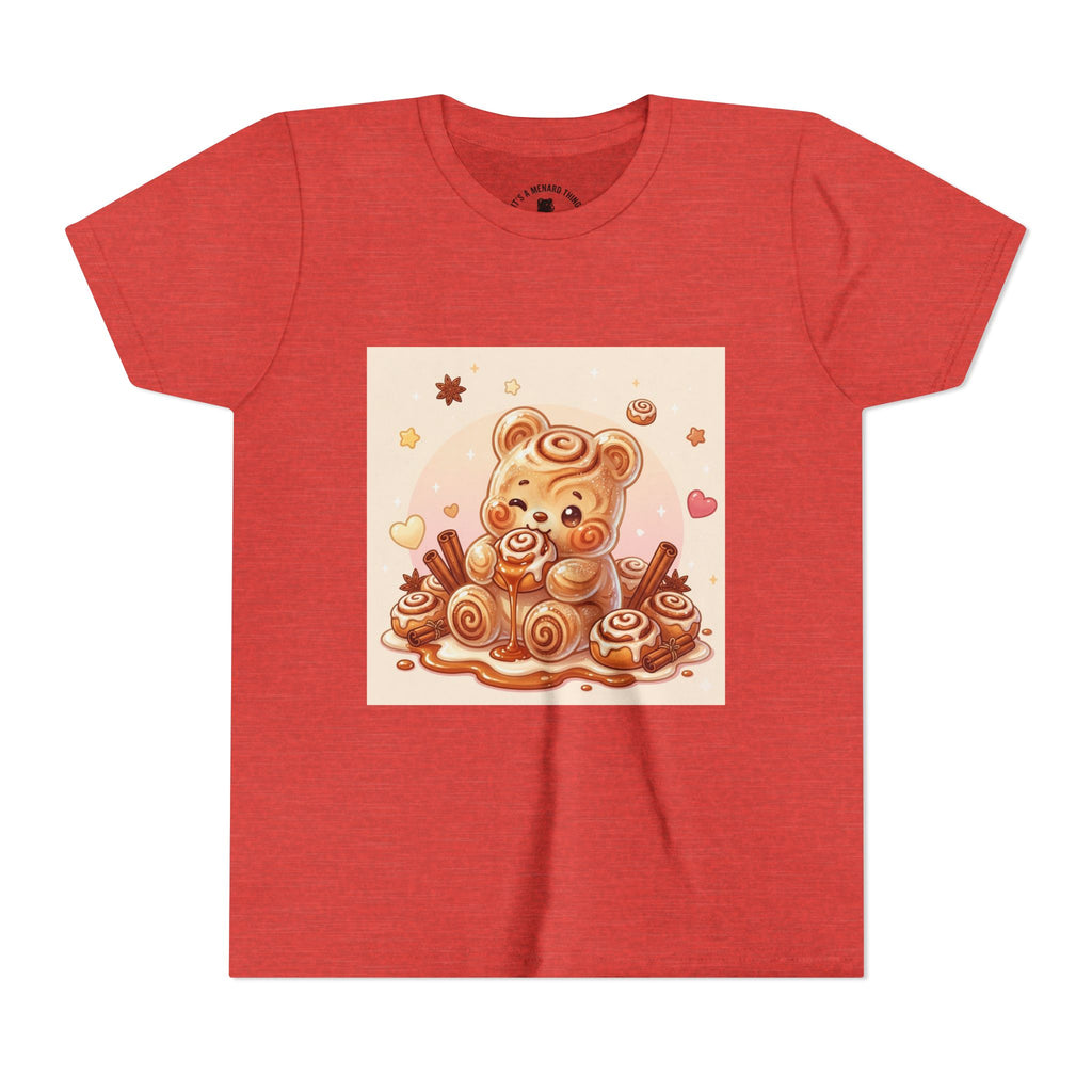 Cinnamon Swirl & Frosting Gooey Gummy Bear Graphic Youth T‑Shirt