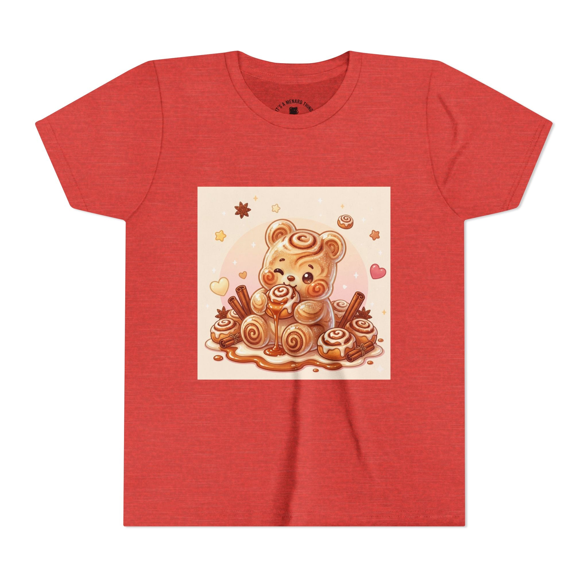 Cinnamon Swirl & Frosting Gooey Gummy Bear Graphic Youth T‑Shirt
