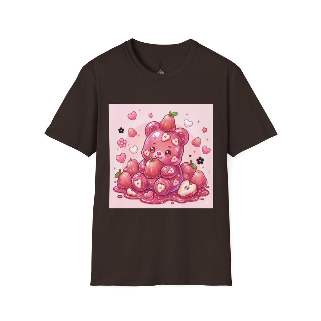 Beautiful Pink Rose Bell Apple, Exotic Oozy Gummy Bear — Cute Graphic Shirt