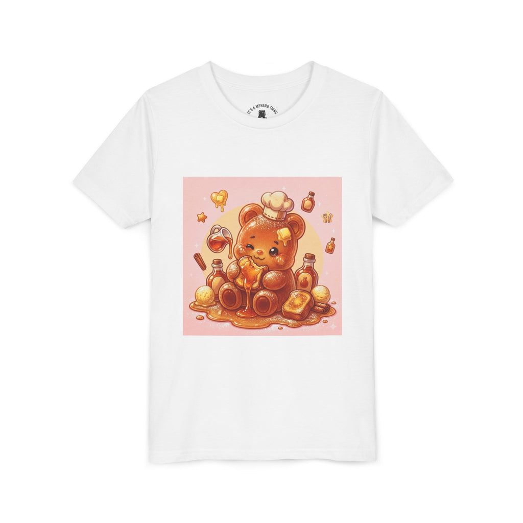 Kids Thick French Toast Gooey Gummy Chef Bear Graphic T-Shirt