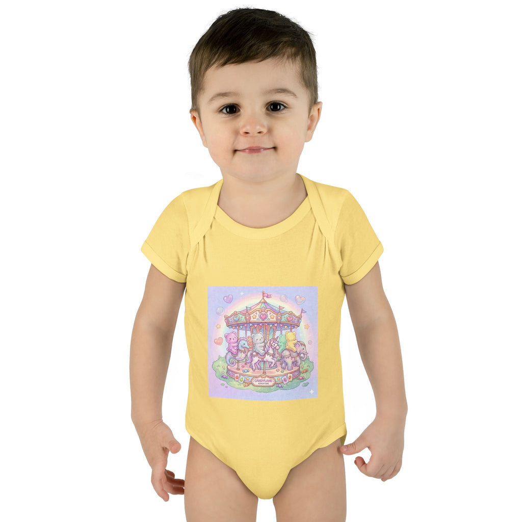 Gooey Gummies Carousel: Pastel Baby Bodysuit