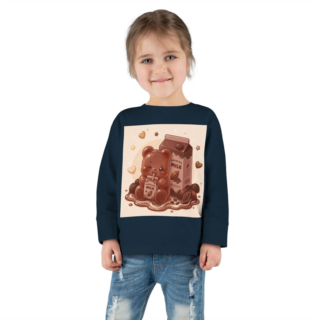 Chocolate Milk Oozy Bear- Graphic Long Sleeve Shirt