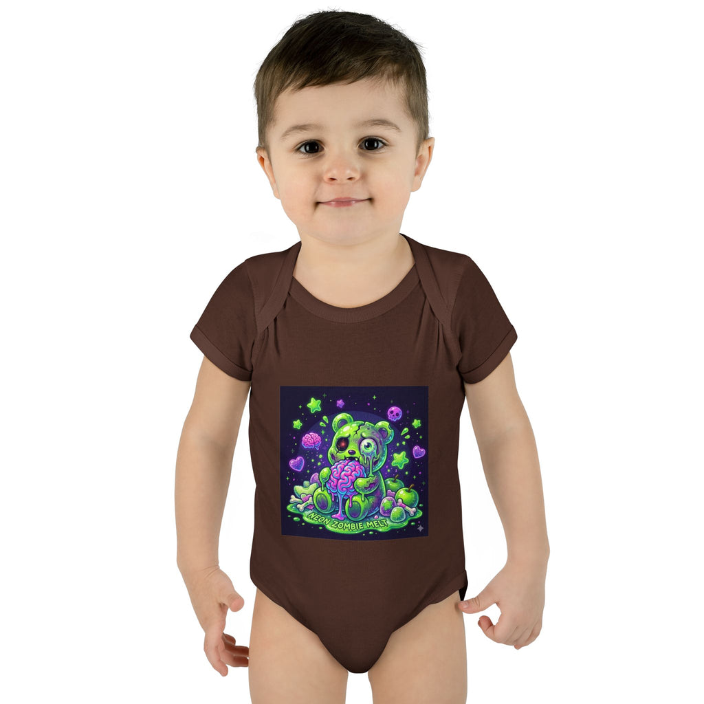 Baby Bodysuit — Neon Zombie Halloween Gooey Gummy Bear