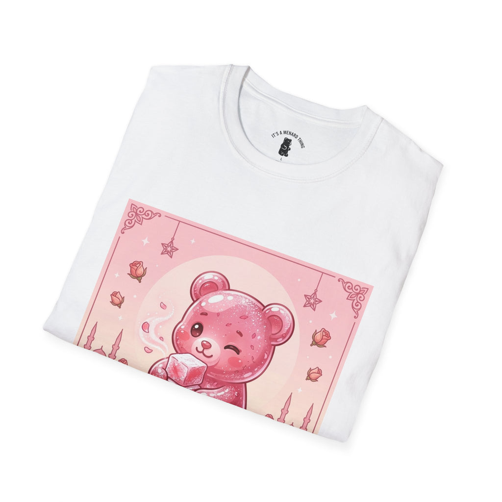 Rose Water Turkish Delight, Pink Gooey Gummy Bear— Kawaii Illustration